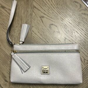 Dooney & Bourke Metallic Silver Wristlet